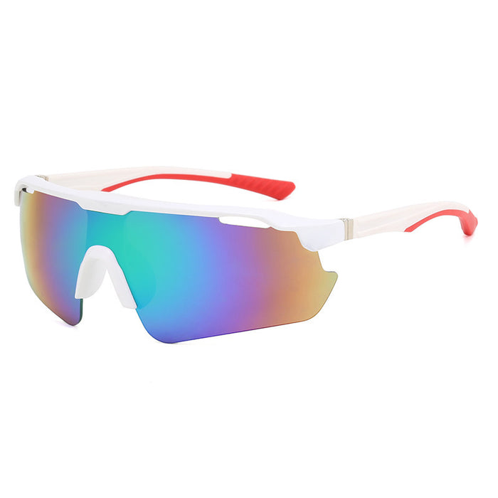 Wholesale Conjoined large frame cycling glasses, futuristic outdoor sports sunglasses, windproof sunglasses