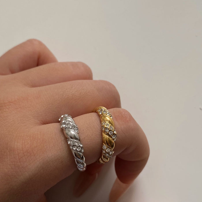 Wholesale Stainless Steel Twisted-Pattern Ring