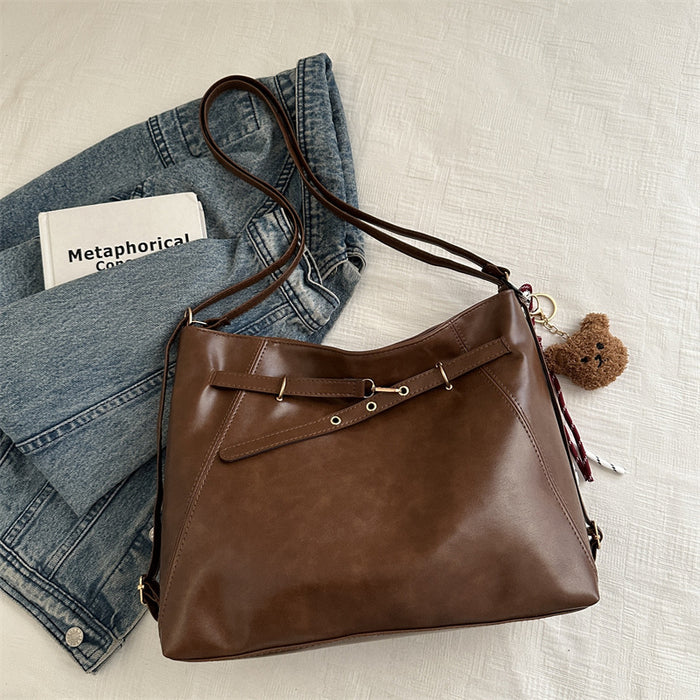 Wholesale Retro large capacity backpack, new personalized and fashionable style, single shoulder crossbody bag, tote bag