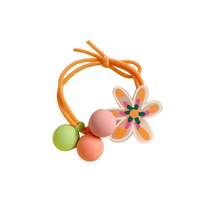 Wholesale Children's Hair Rope Cartoon Hair Rope Bear Hair Tie Cute Rubber Tendon Girls' Pony Tail Headwear Little Girls' Hair Ring Hair Accessories