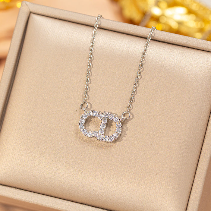 Wholesale Gold Plated Titanium Steel Floral Pendant Necklace Stylish Gift MOQ≥2