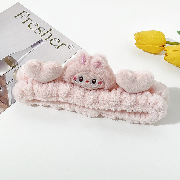 Wholesale Cartoon  Cloth Wash Face Hair Band Girls Cute Plush Hair Band Makeup Mask Pressure Hair Headband Hair Accessories