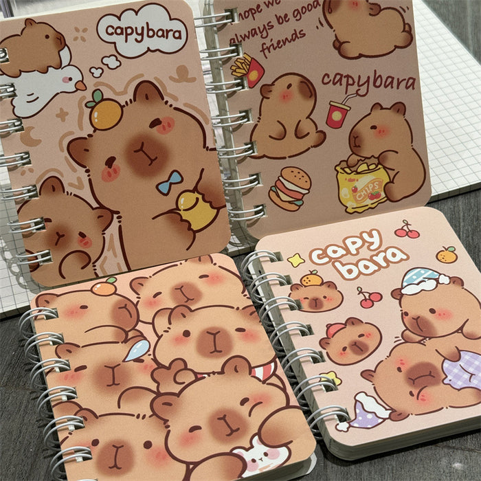 Wholesale 4 Sets of A7 Small Coil Cartoon Paper Notebook JDC-NK-YYC003