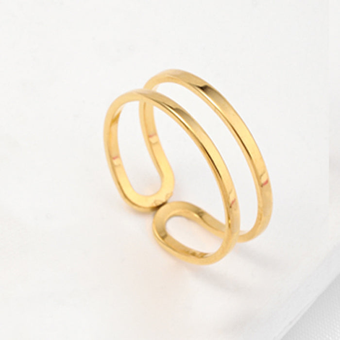 Wholesale Titanium steel ring three piece set jewelry with non fading design, niche opening adjustable