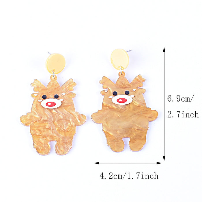 Wholesale New Christmas earrings green fur strange    Christmas tree snowflake elk gingerbread man