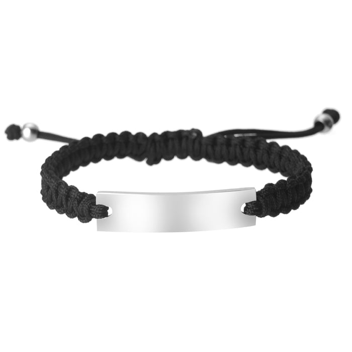 Wholesale Woven Bracelet Set Stainless Steel Color Engraved Pattern Marking Woven Bracelet