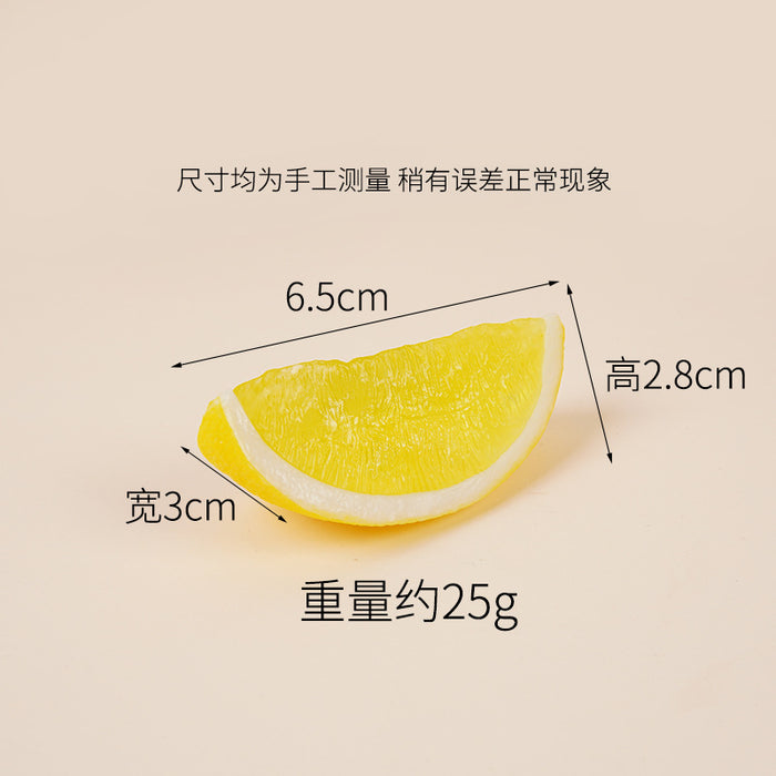 Wholesale Lemon Slice Simulated Fruit PVC Keychain Charm Fashion Bag Accessory MOQ≥2