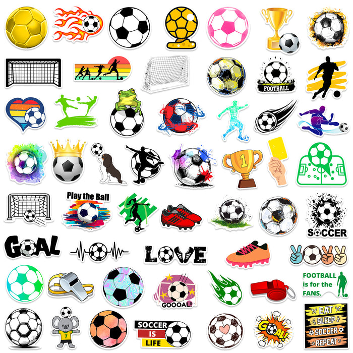 Wholesale 100 cartoon football sports removable DIY stickers