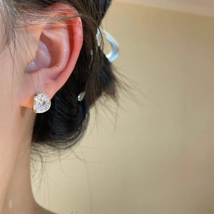 Wholesale Temperament earrings, irregular circle design, high-end texture