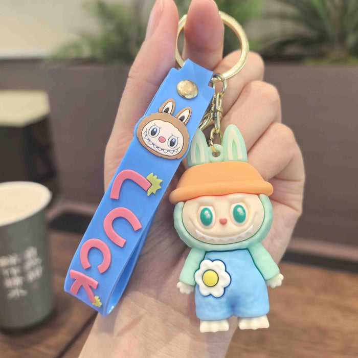 Wholesale Cute cross-dressing cartoon keychain,  cute couple schoolbag pendant,  car keychain,  claw machine small gift