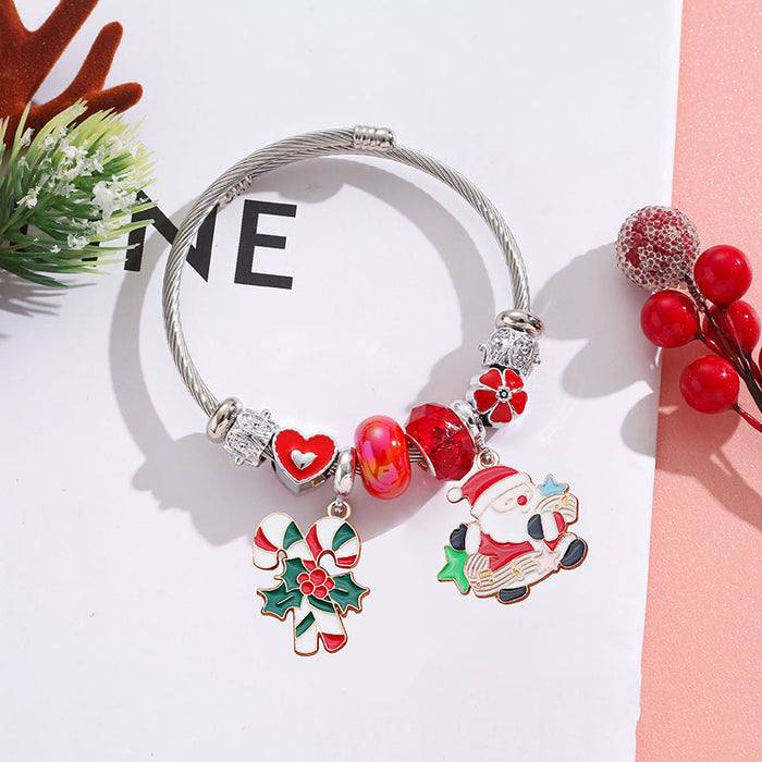 Wholesale Stainless Steel Beaded Bracelet Christmas Gift MOQ≥2