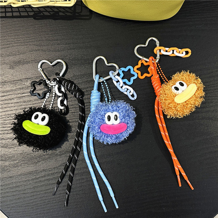 Wholesale Cute cartoon plush toy pendant, keychain, backpack, woven rope