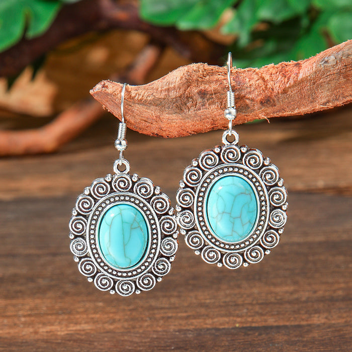 Wholesale Bohemian Vintage Drop Alloy Earrings Women' s Fashion Jewelry Accessory MOQ≥2