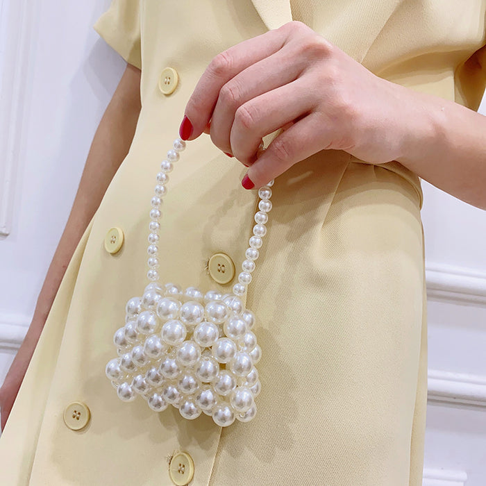 Wholesale Kids Handwoven Beaded Pearl Bags JDC-SD-YiM002