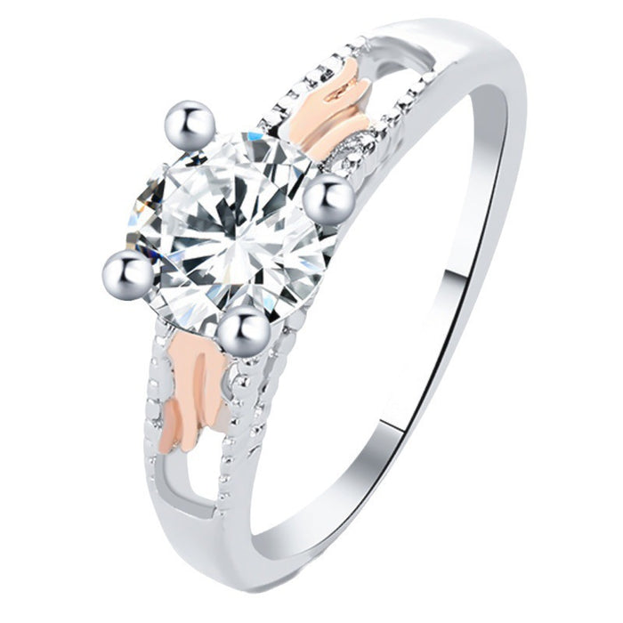 Wholesale jewelry temperament blue zircon diamond rings