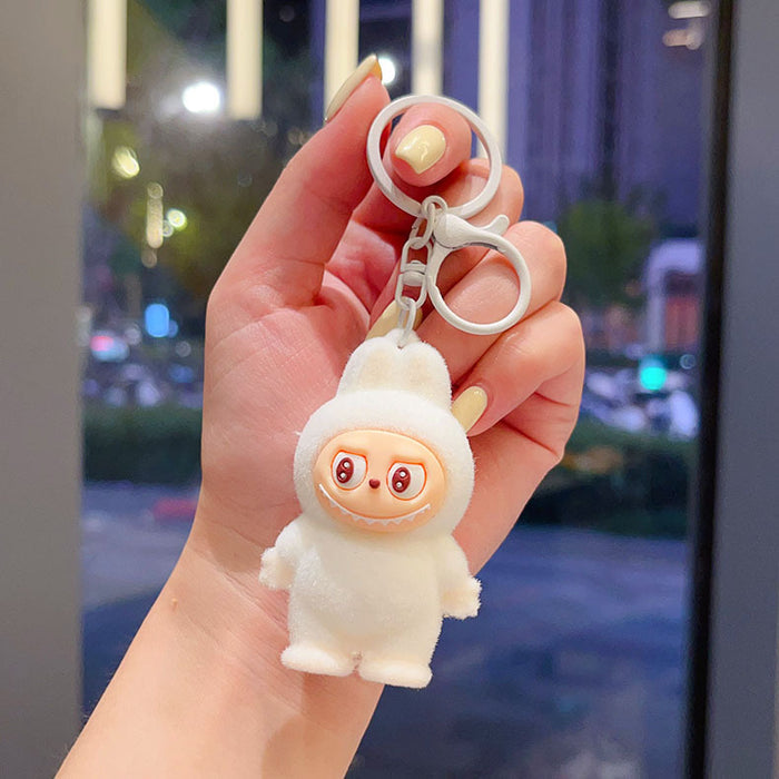 Wholesale Flocked Doll Keychain Cartoon Cute Doll Student Backpack Pendant Claw Machine Gift