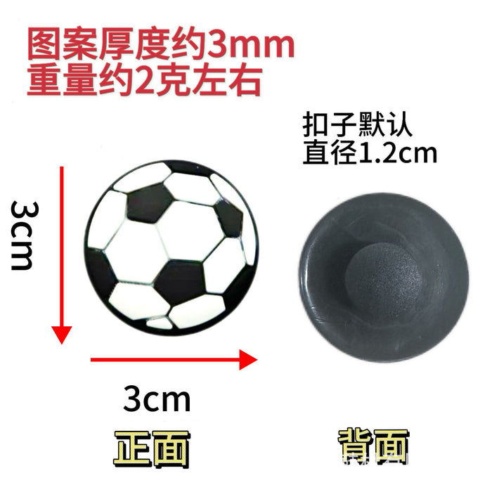 Wholesale Football themed cartoon hole shoes, flower shoe buckles, DIY detachable shoe decoration accessories wholesale PVC soft rubber