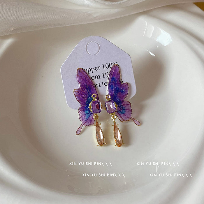 Wholesale Butterfly earrings, light luxury without ear holes and earrings