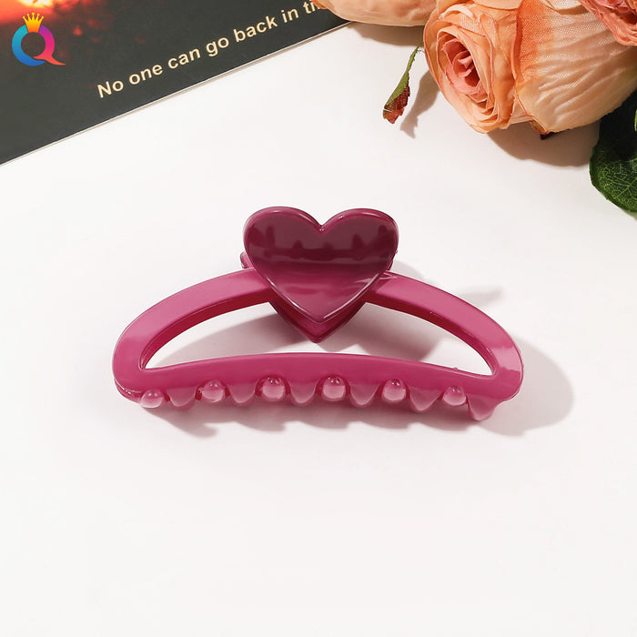 Wholesale Resin Small Heart Hairpin JDC-HC-Yiyue006