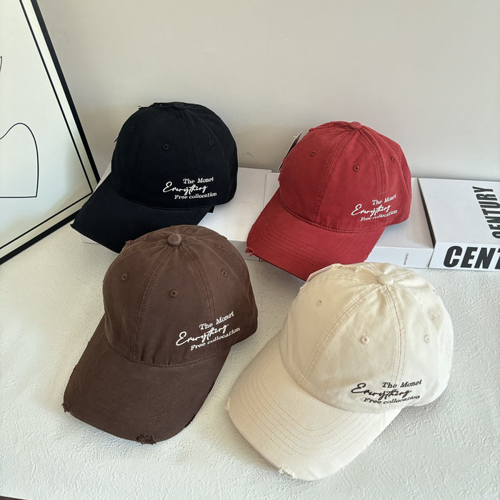 Wholesale New side letter quick drying baseball cap, sun shading and breathable outdoor hiking duckbill cap, casual cap