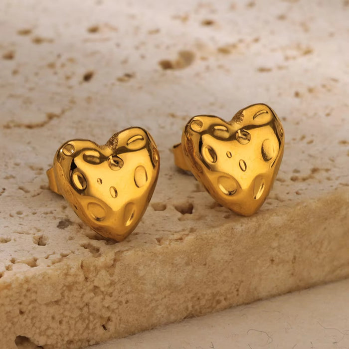 Wholesale  gold love bow earrings fashion  earrings stainless steel jewelry
