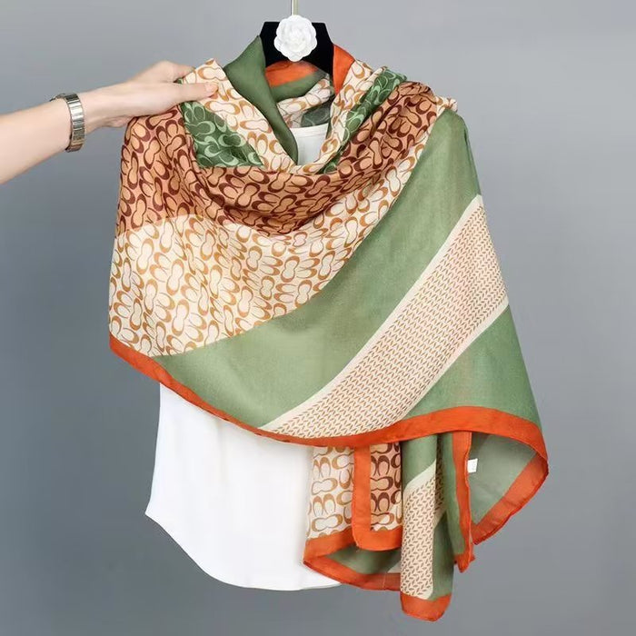 Wholesale Scarves Shawls High-end and Cold Resistant Scarves for Women Fashionable Prints Elegant and Warm Temperament Shawls JDC-SF-MC006