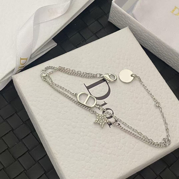 Wholesale Full Diamond Bracelet Enamel Letter Bracelet