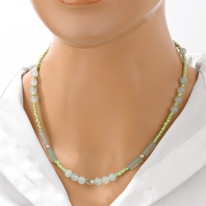 Wholesale Stone bead necklace with colorful small beads choker necklace