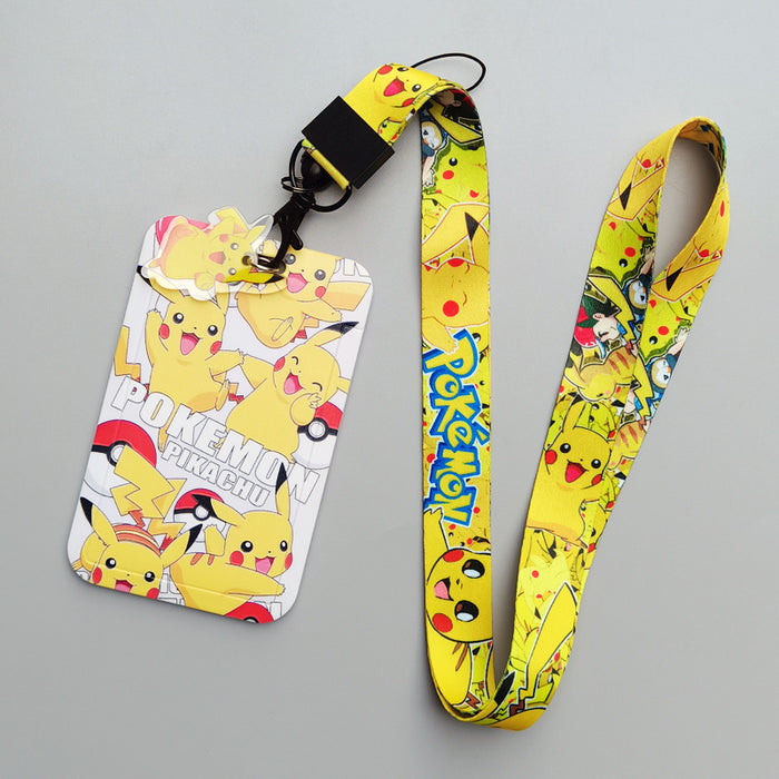 Wholesale Cartoon Anime Polyester Card Holder Lanyard Fashion Accessory For Student Campus ID Badge Boutique Resale