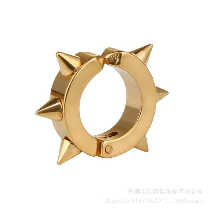 Wholesale Stainless steel punk style rivet ear clip without ear hole