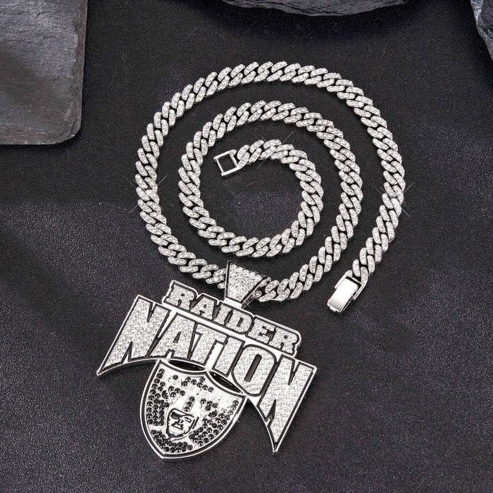 Wholesale Raiders hip-hop Cuban necklace