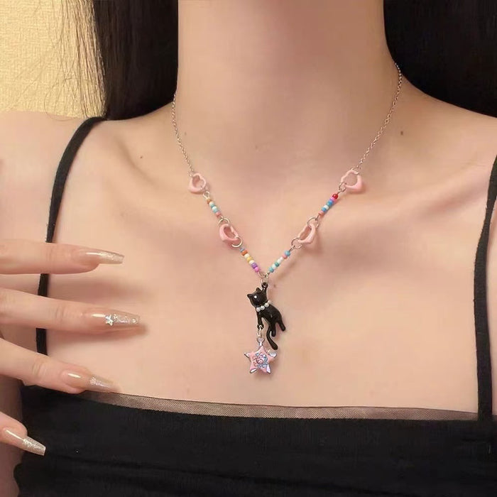 Wholesale Versatile Love Necklace Beaded Clavicle Chain Jewelry