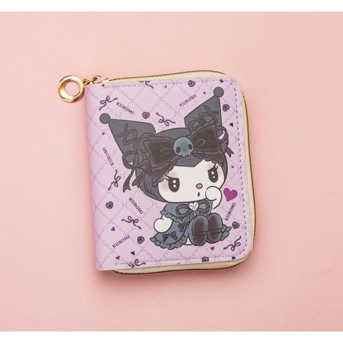 Wholesale Cute PU printed short zippered children' s wallet