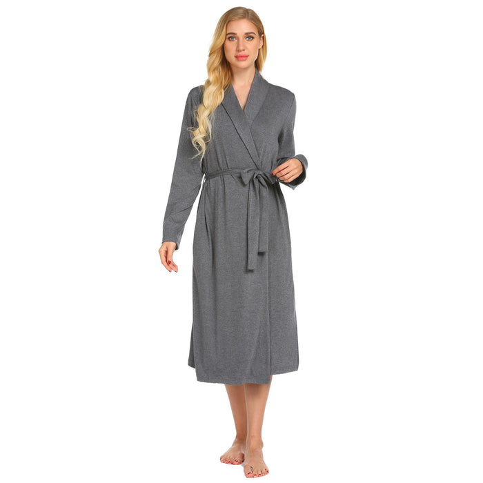 Wholesale Home wear, long sleeved robe with pocket inserts, bathrobe, pajamas