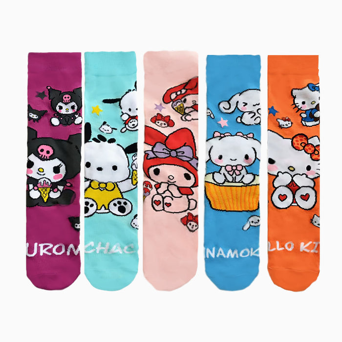 Wholesale Cotton All-Season Cartoon Mid-Calf Socks