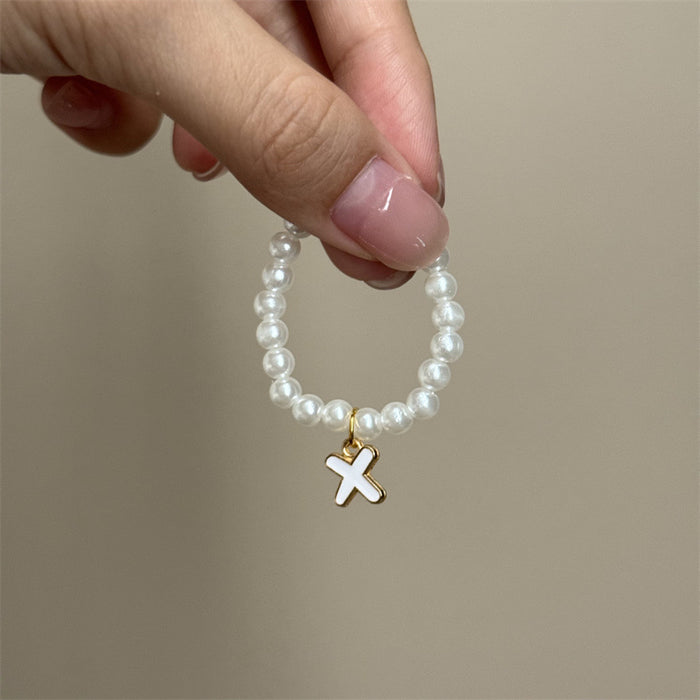 Wholesale Mini blind box pendant letter pearl necklace accessories doll clothes