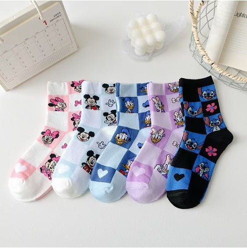 Wholesale Cartoon Cute Mid-tube Boat Socks