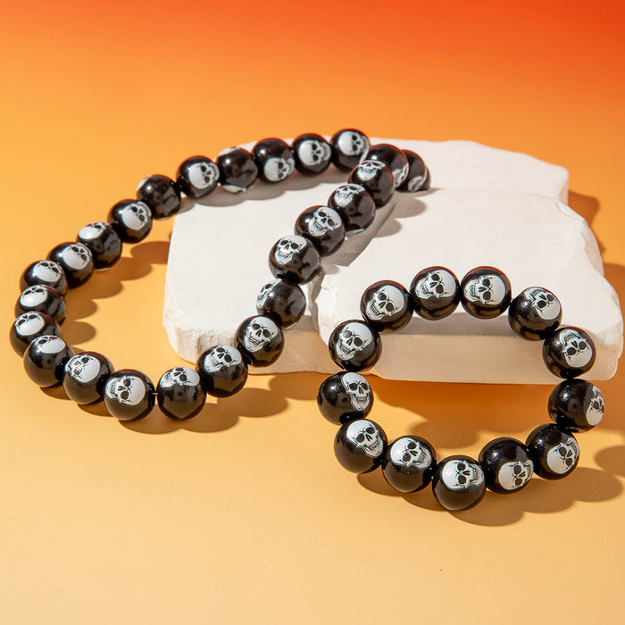 Wholesale Wood Beaded Bracelet Set  Retro Pumpkin Design Handmade Jewelry Accessory MOQ≥5