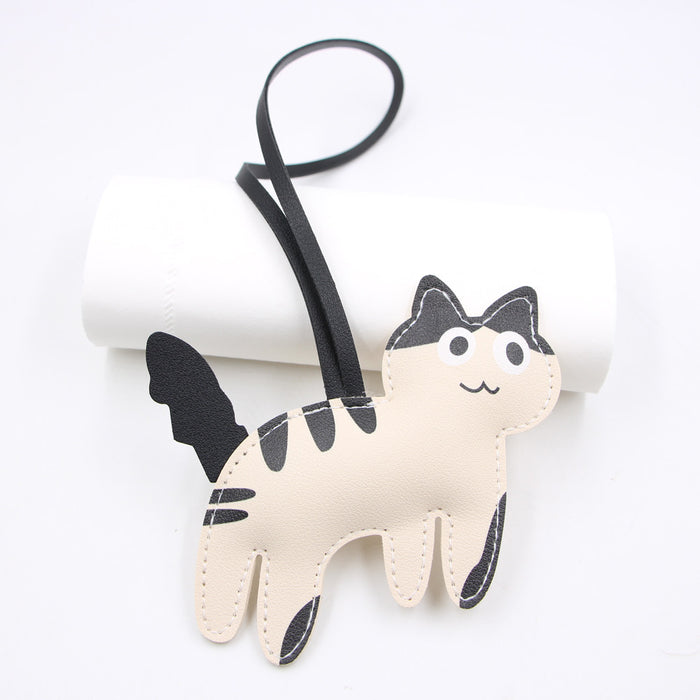 Wholesale Candy Cow Kitten Leather Backpack Pendant Kitten Hanging Clothing Jewelry