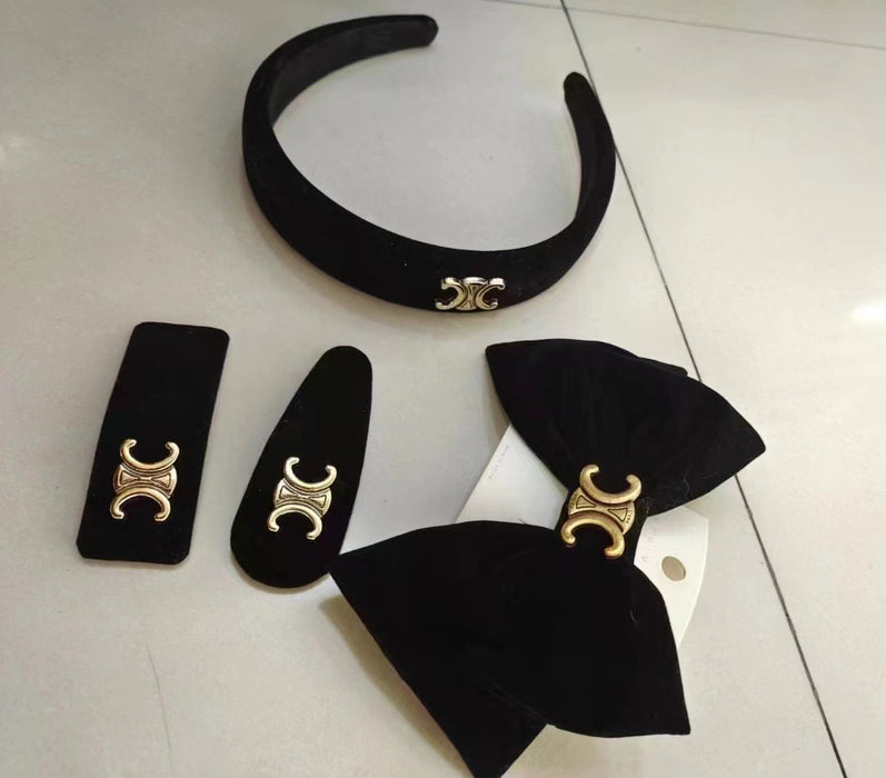 Wholesale Black Velvet Headband for Women Retro Wide-brimmed Hairband High Top Hairpin Headdress JDC-HC-MY008