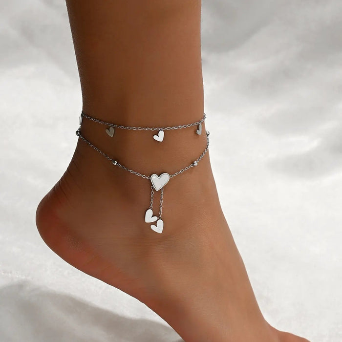 Wholesale Bohemian Beach Style Ethnic Anklet Alloy Turquoise Bead Rhinestone Stylish Jewelry Accessory MOQ≥2