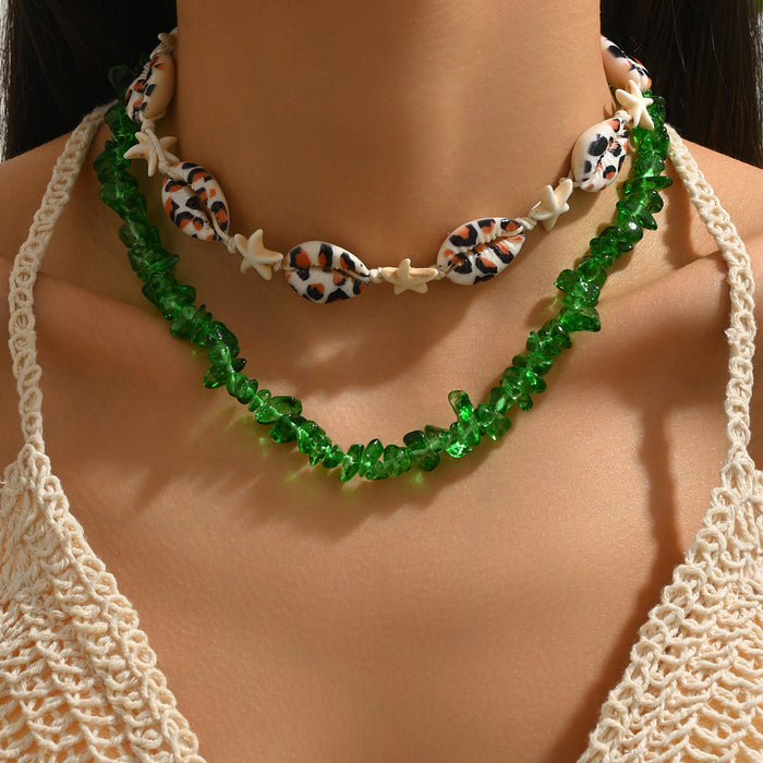 Wholesale Shell Starfish Gravel Necklace Seaside Wear Accessories Necklace
