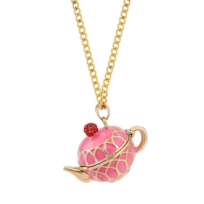 Wholesale Layer Enamel Glaze Teacup Alloy Necklace JDC-NE-BS010