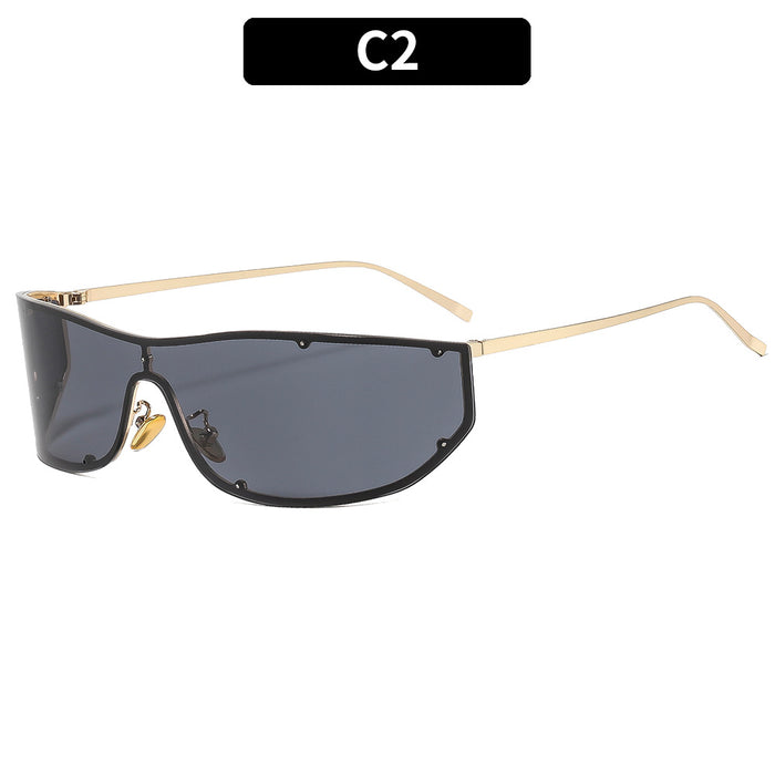 Wholesale Punk Mirror Large Frame Sunglasses Trendy Fashion Accessory Gift