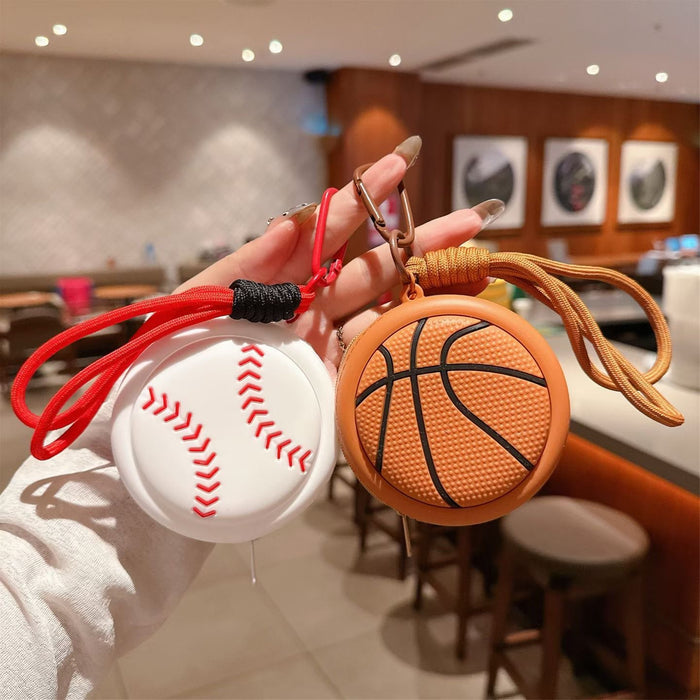 Wholesale Basketball Silicone Coin Purse Cute Bag Charm Sports Series Decorative Accessory Gift