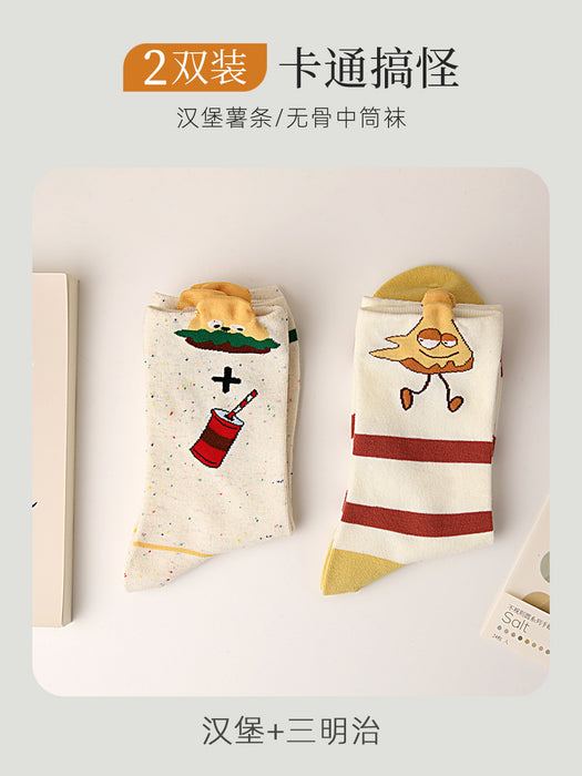 Wholesale New Cute Cartoon Socks with Creative and Bizarre Boneless Versatile Cotton Socks