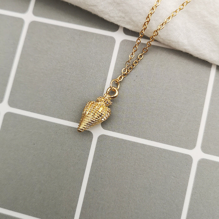 Wholesale Alloy Shell Necklace Exaggerated Personalized Jewelry