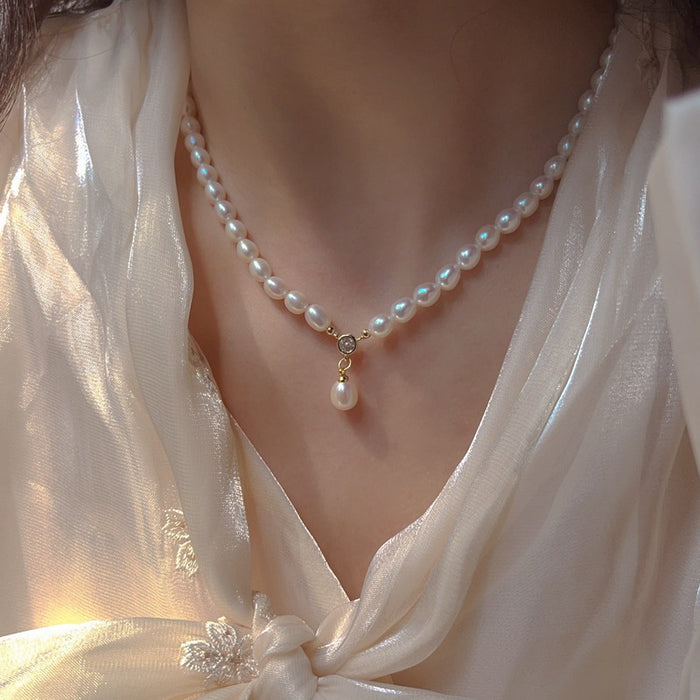 Wholesale  Pearl Necklace Women's All-match  Retro Fashion Elegant Elegant Clavicle Chain