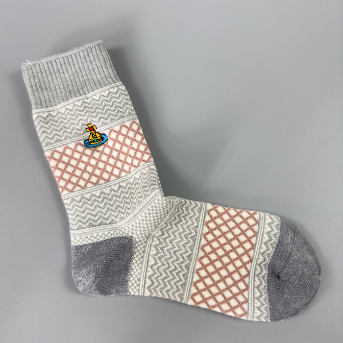 Wholesale Socks children embroidery retro warm wool socks thick outer wear