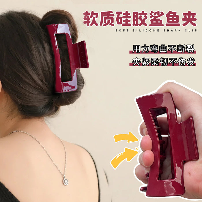 Wholesale Square Silicone Hair Clip Large Keel Design for Thick Hair Boutique Resale